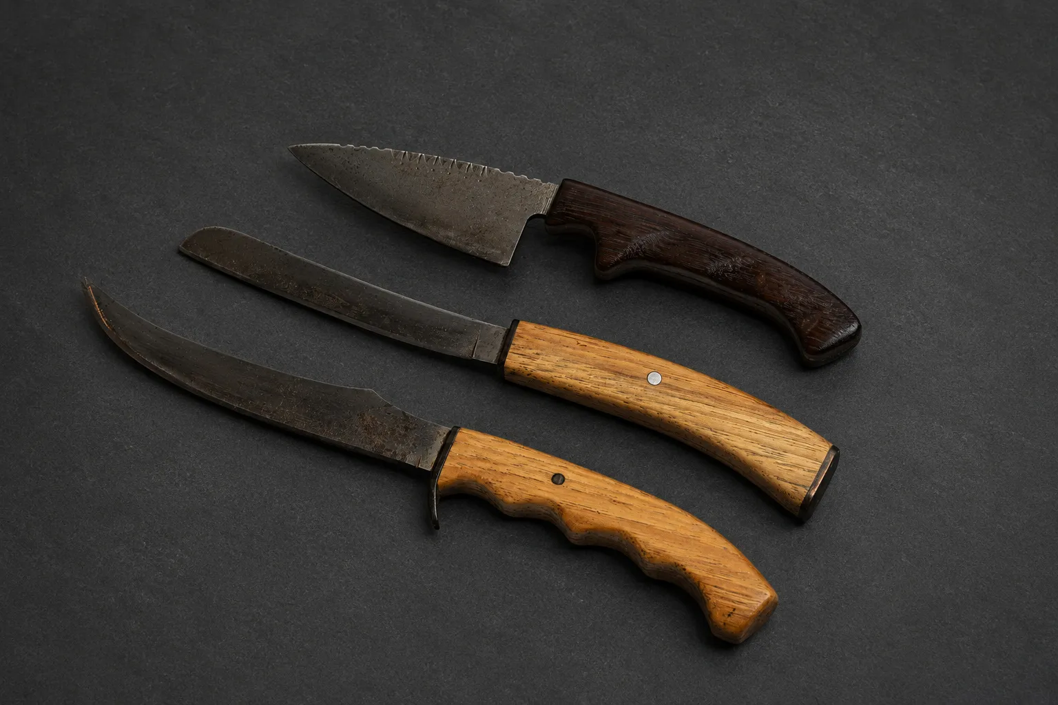 Handmade early knives by Lloyd Harding