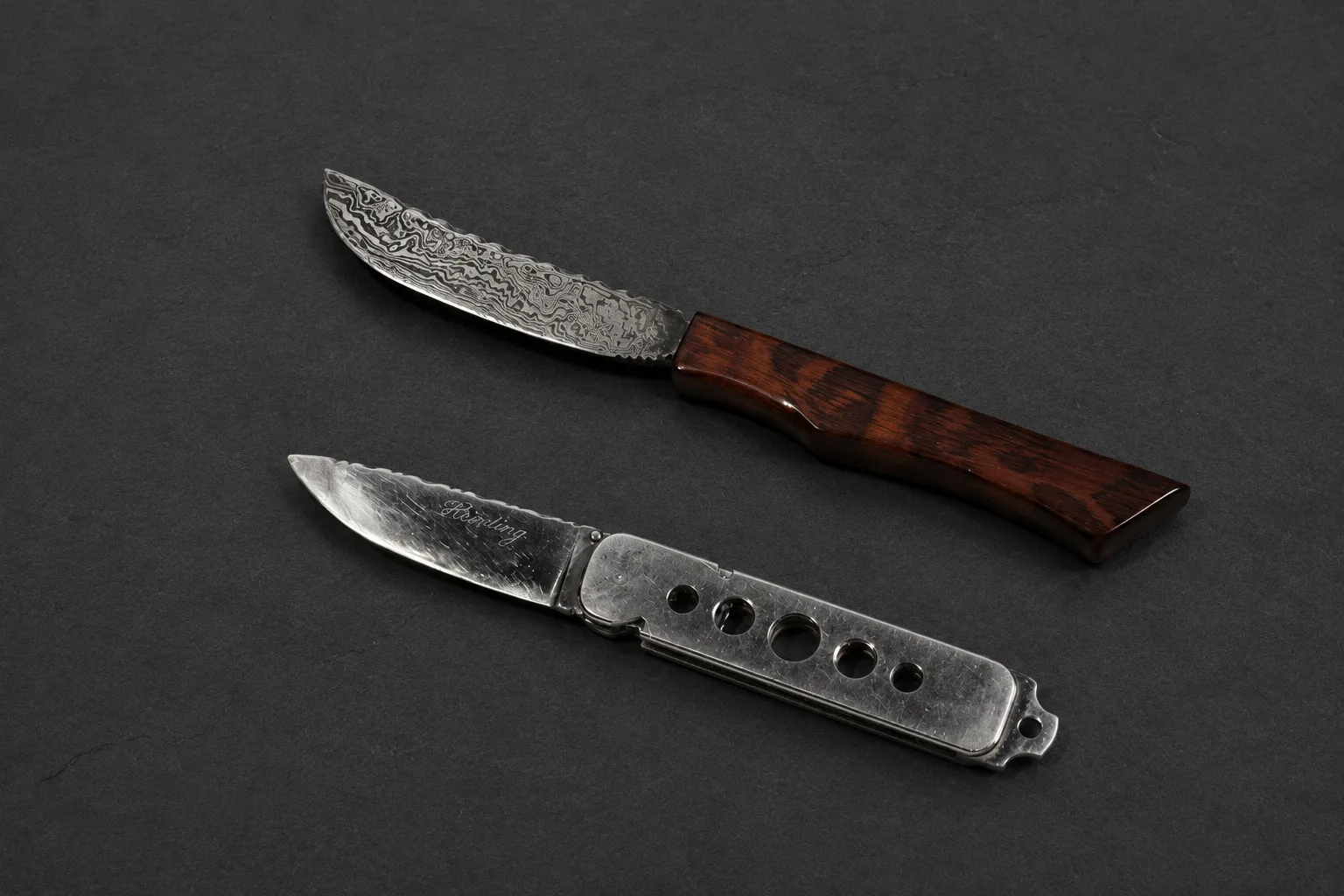 Handmade folding knives by Lloyd Harding