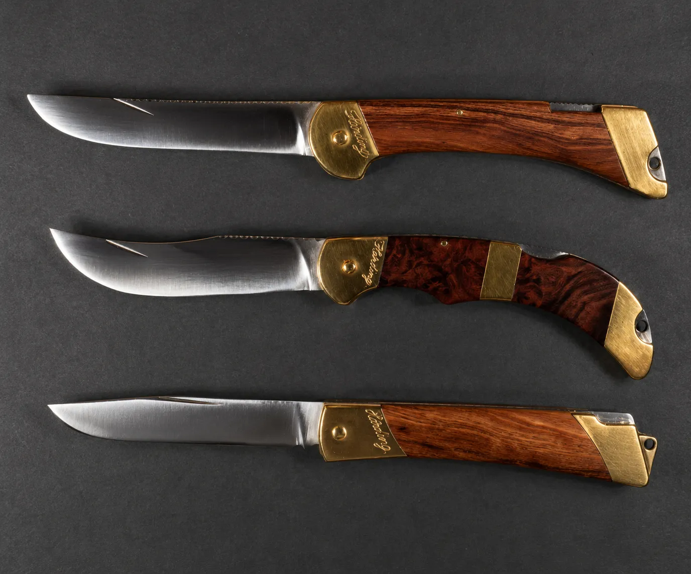 Handmade folding knives by Lloyd Harding