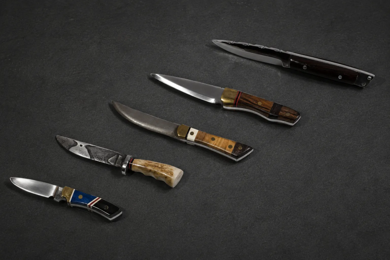 Handmade miniature knives by Lloyd Harding