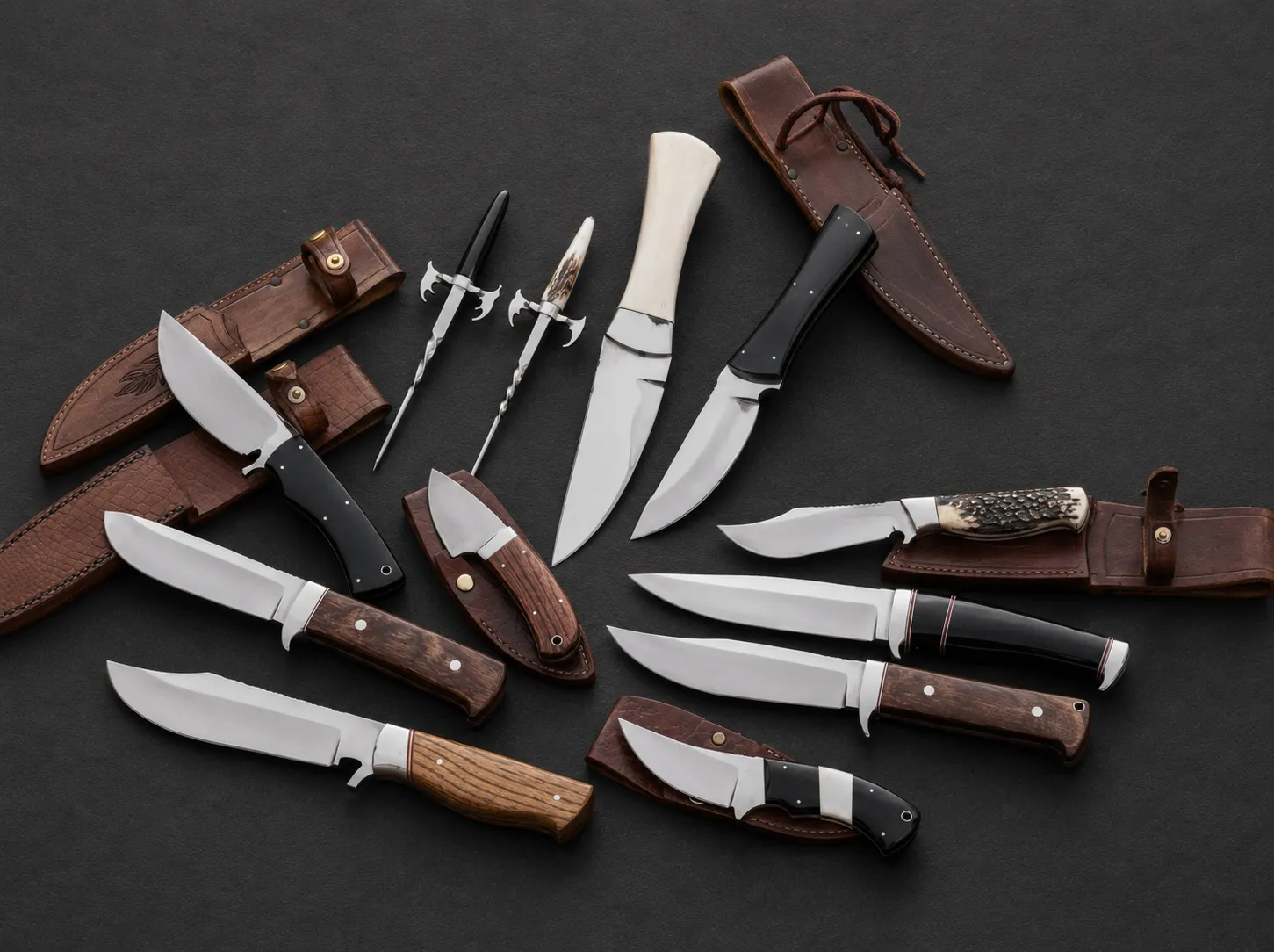 Handmade miniature knives by Lloyd Harding