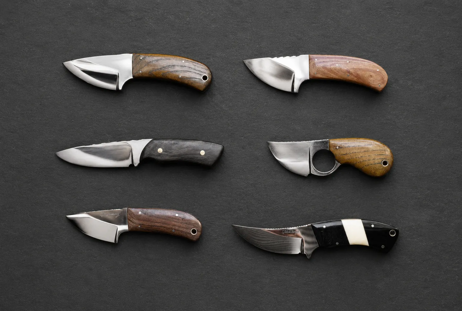 Handmade miniature knives by Lloyd Harding