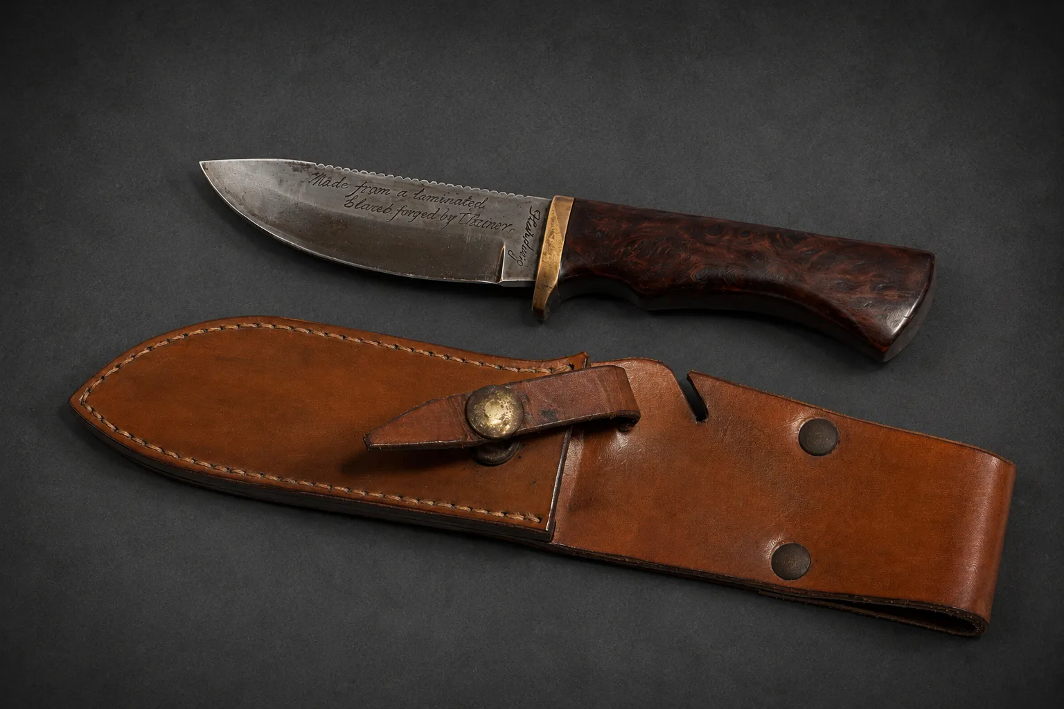 Handmade skinning knives by Lloyd Harding