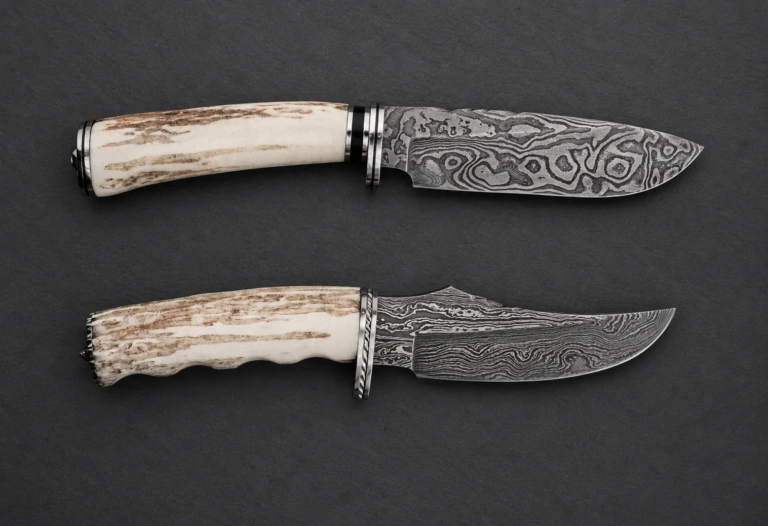 Handmade skinning knives by Lloyd Harding