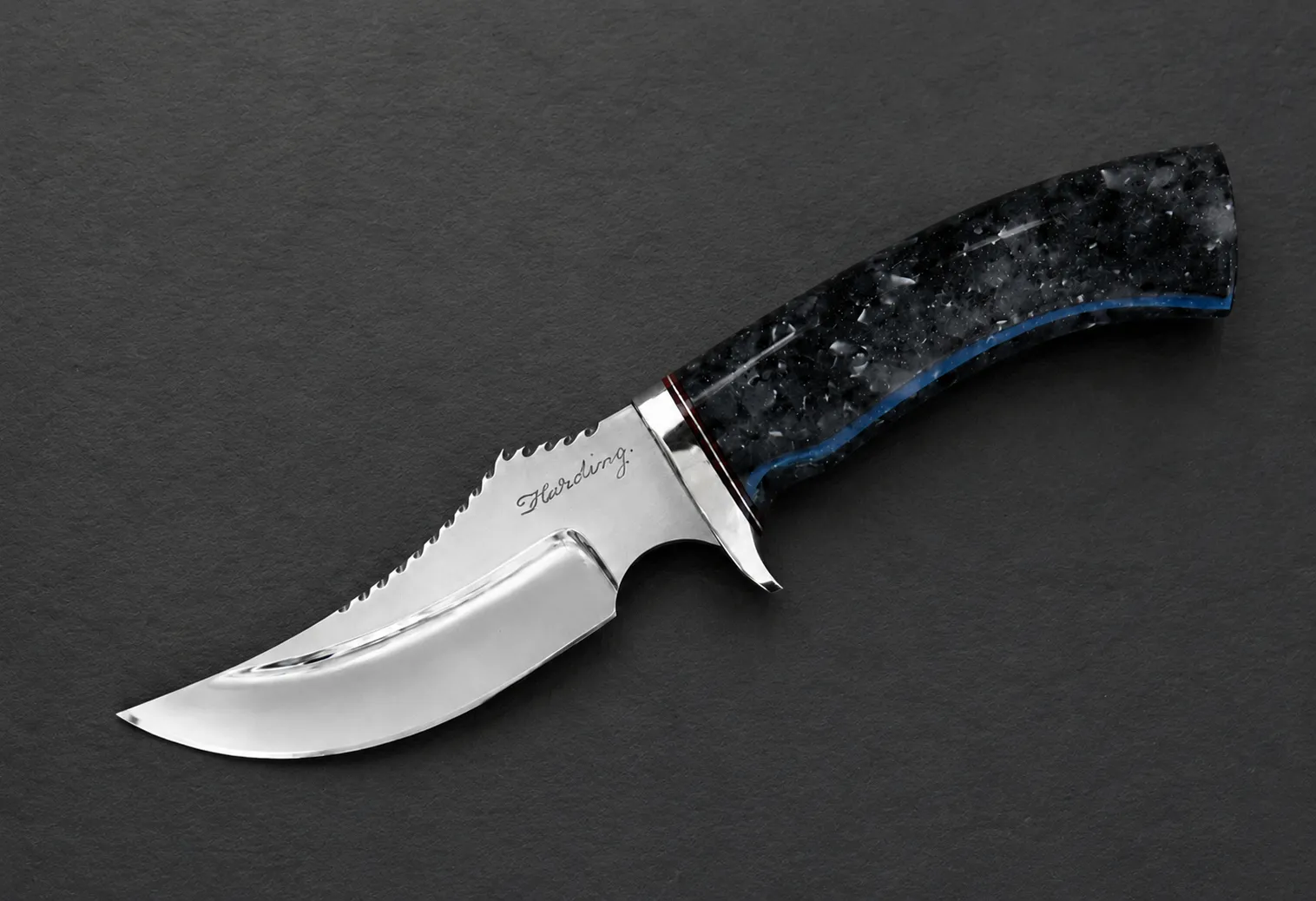 Handmade skinning knives by Lloyd Harding