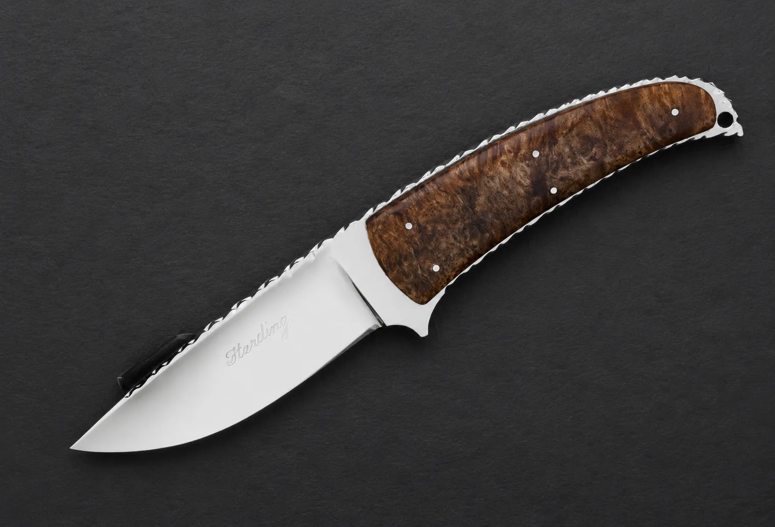 Handmade skinning knives by Lloyd Harding