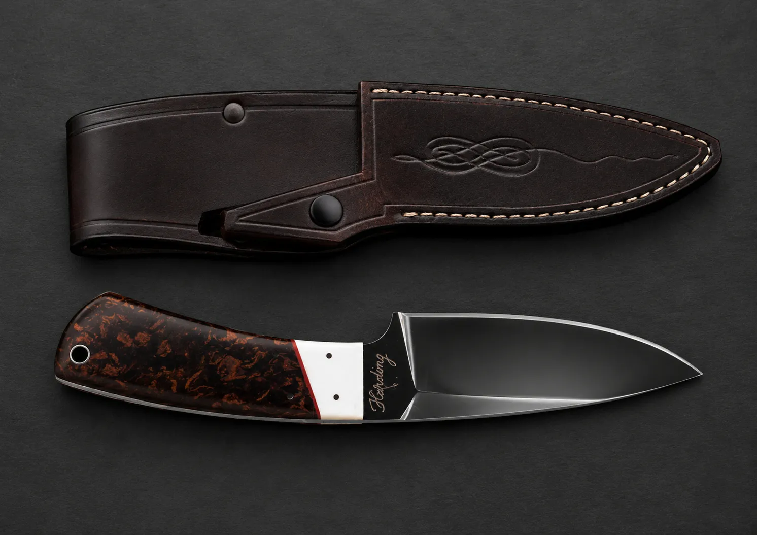 Handmade skinning knives by Lloyd Harding