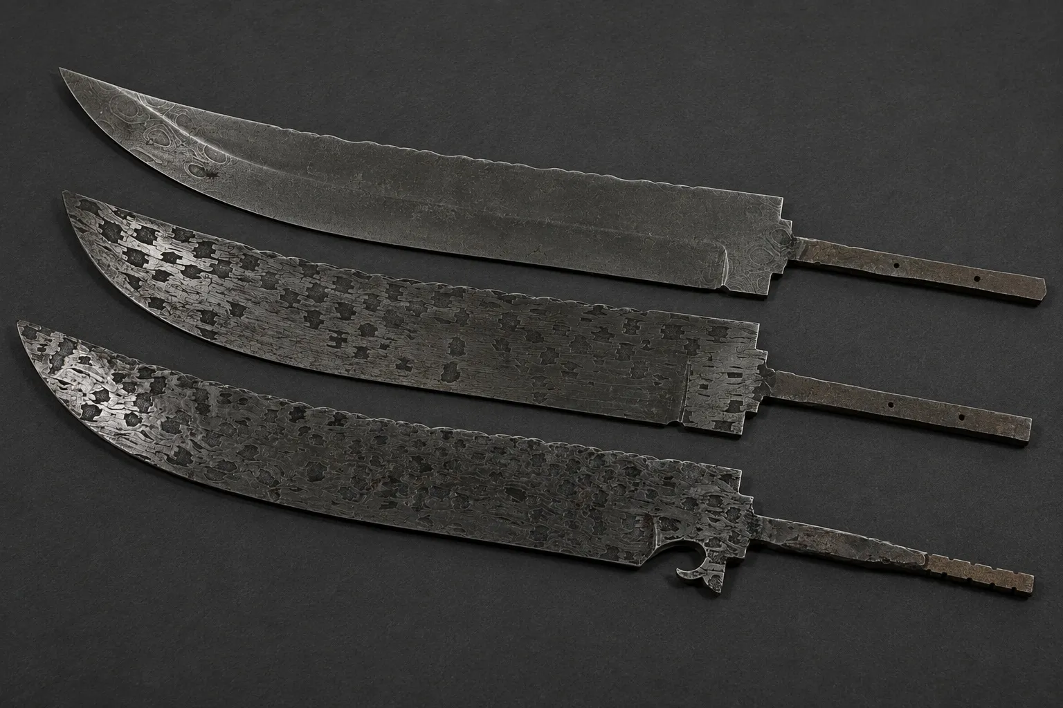 Handmade unfinished knives by Lloyd Harding