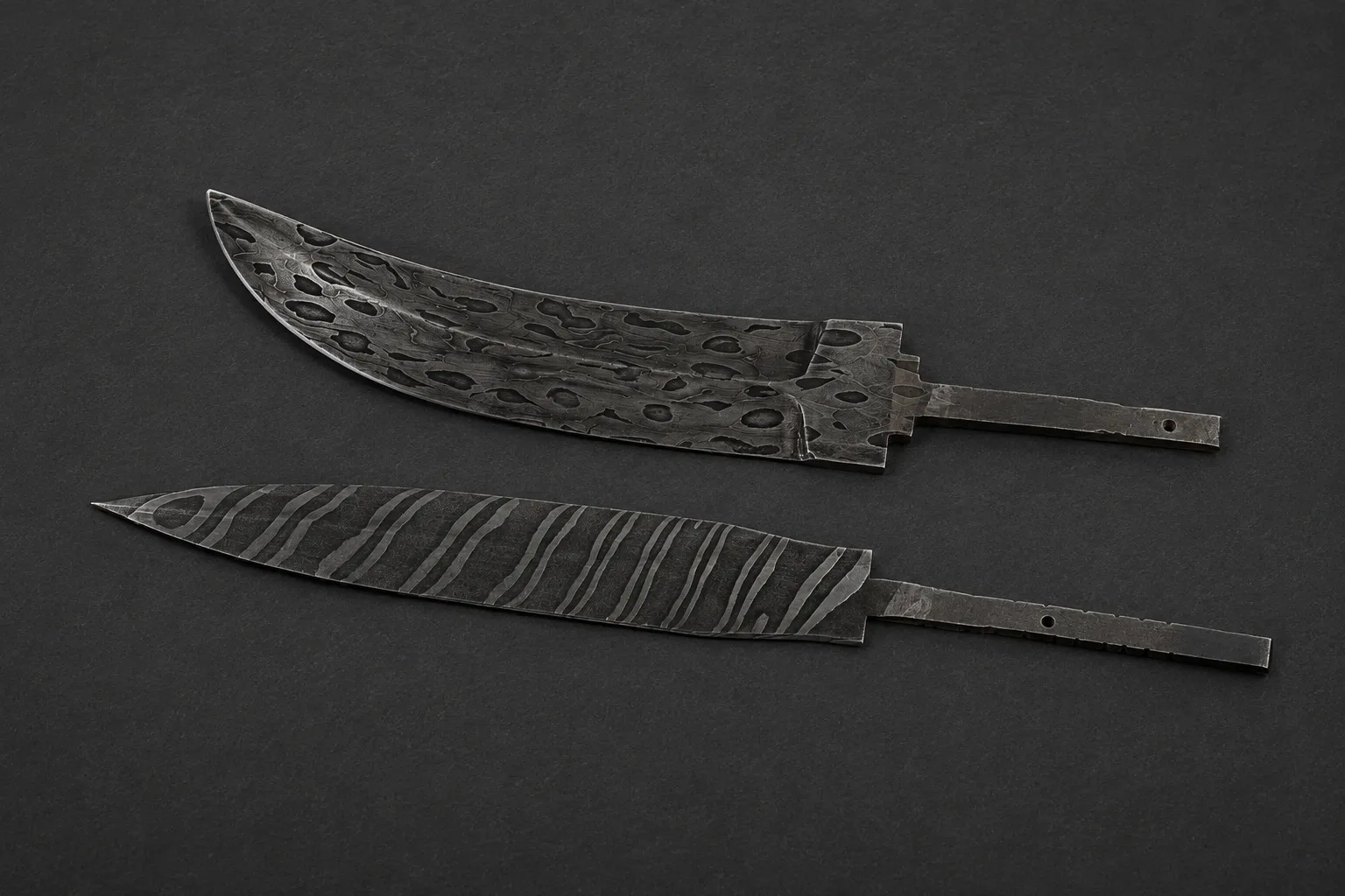 Handmade unfinished knives by Lloyd Harding
