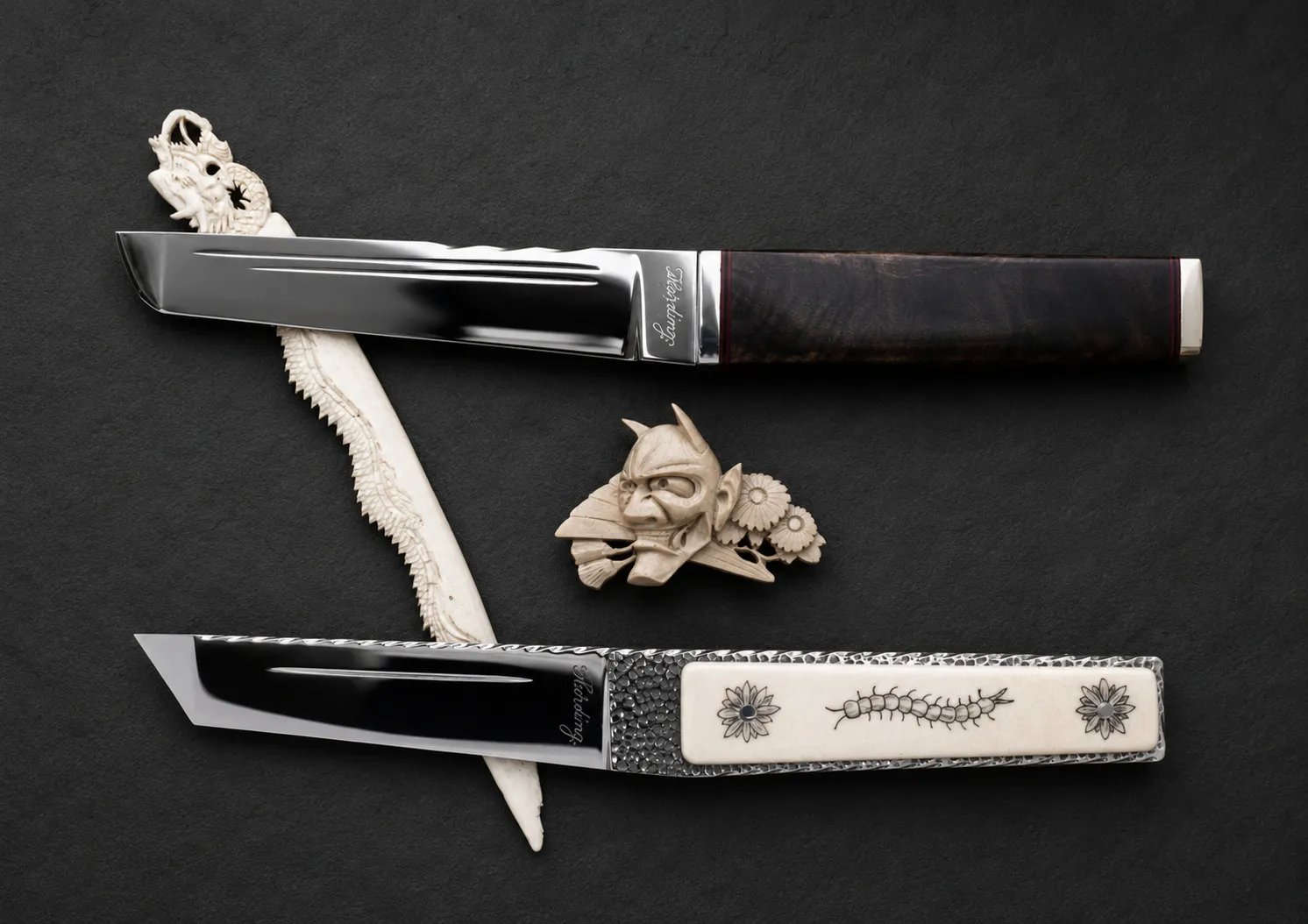 Handmade utility knives by Lloyd Harding